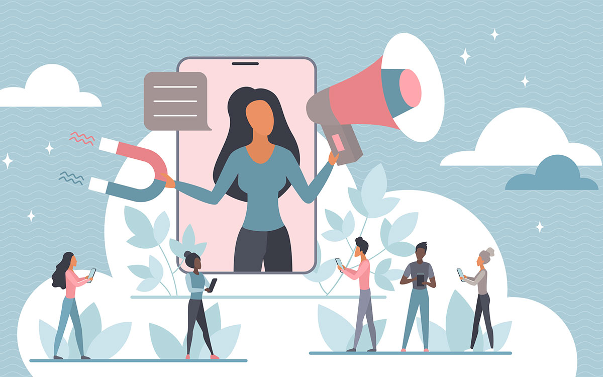 Campagne marketing par un influenceur
